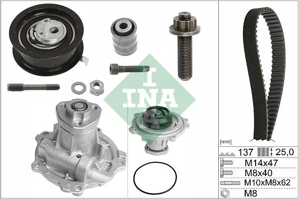 Kit de bomba de agua y correa de distribución INA 530 0377 31 para Volkswagen Golf III