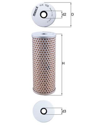 Filtro hidráulico de dirección MAHLE HX 108 para MAN TGS I