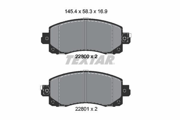 Pastillas de freno de disco TEXTAR 2280001 para Subaru Imprez