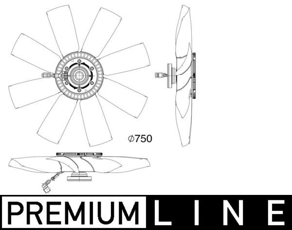 Embrague de ventilador de radiador MAHLE CFF 505 000P para Volvo FH