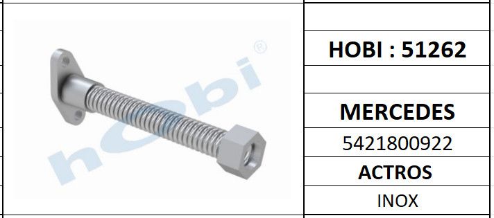 Tubería de válvula EGR HOBI 51262 para Mercedes-Benz Actros