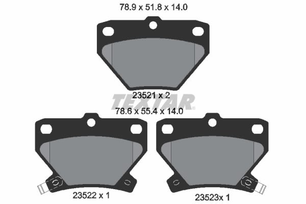 Pastillas de freno de disco TEXTAR 2352101 para Toyota Yaris