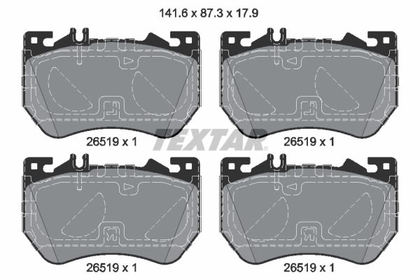 Pastillas de freno de disco TEXTAR 2651901 para Mercedes-Benz Clase C (W206) 2021-