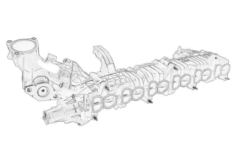 Colector de admisión OE BMW 11 61 7 811 909 para BMW Serie 3 (F30, F80) 2011-2019