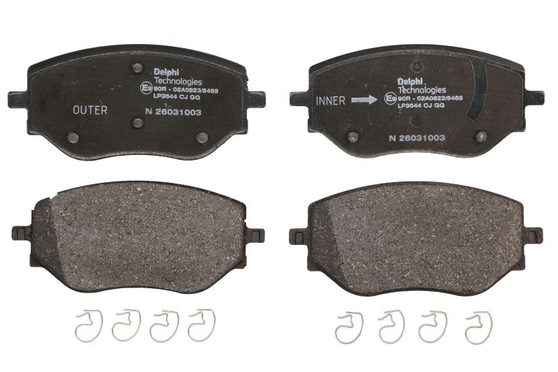Pastillas de freno de disco DELPHI LP3644 para Nissan Micra V