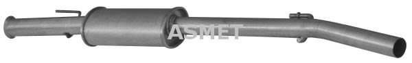 Silenciador central ASMET 10.074 para Renault Clio II