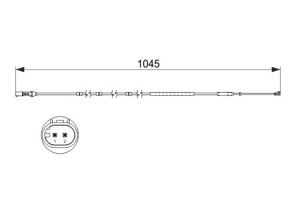 Sensor de desgaste para pastillas de freno BOSCH 1 987 474 551 para BMW Serie 1 (F20) 2011-2019