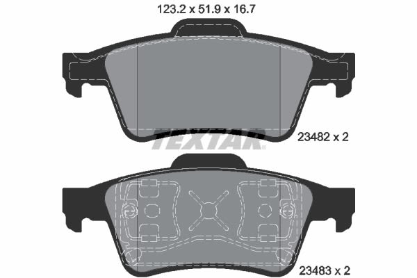Pastillas de freno de disco TEXTAR 2348202 para Ford Focus IV