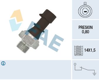Sensor de presión de aceite FAE 12570 para Iveco Daily II