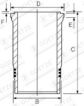 Camisa de cilindro GOETZE 14-260070-00 para Iveco Cityclass