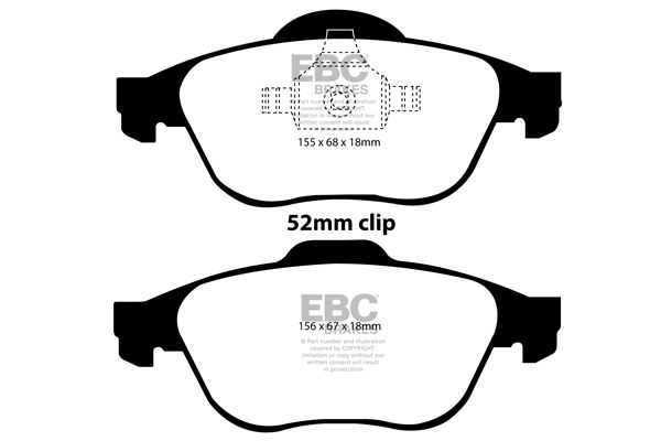 Pastillas de freno de disco EBC BRAKES DP41394R para Renault Fluence