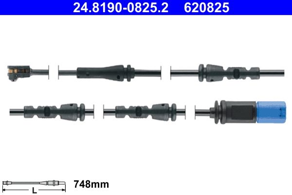 Sensor de desgaste para pastillas de freno ATE 24.8190-0825.2 para BMW X5 (G05) 2019-2023