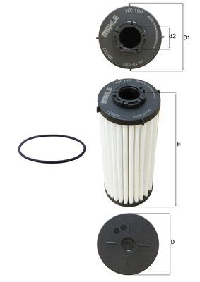 Filtro de transmisión automática KNECHT HX 190D para Audi A3