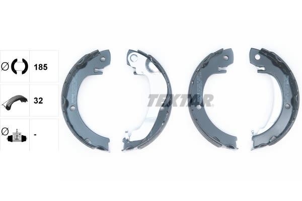 Balatas de freno de estacionamiento TEXTAR 91077300 para Toyota Corolla Verso