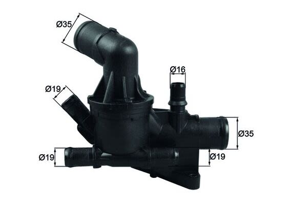 Termostato de refrigerante MAHLE TH 54 80 para Mercedes-Benz Clase C (W205) 2013-2021
