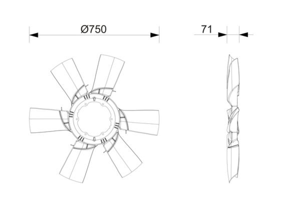 Ventilador de radiador MAHLE CFW 100 000P para Volvo FH II