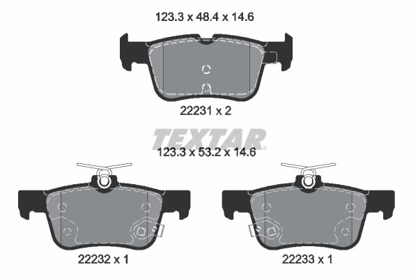 Pastillas de freno de disco TEXTAR 2223103 para Ford Focus IV