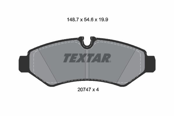 Pastillas de freno de disco TEXTAR 2074701 para Mercedes-Benz Sprinter 3-T (B907) 2018-