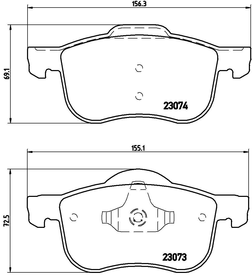 Pastillas de freno de disco BREMBO P 86 016 para Volvo S60 I