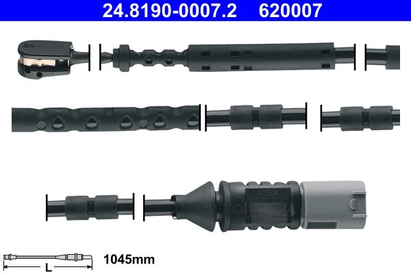 Sensor de desgaste para pastillas de freno ATE 24.8190-0007.2 para BMW Serie 1 (F20) 2011-2019