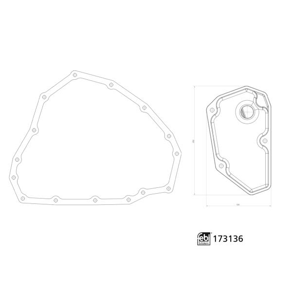 Filtro de transmisión automática FEBI 173136 para Nissan Versa II