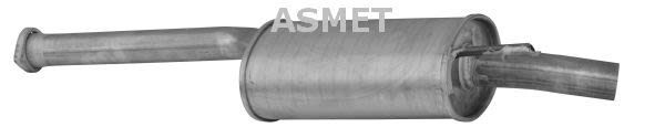 Silenciador central ASMET 01.010 para Mercedes-Benz 124 (W124) 1984-1995