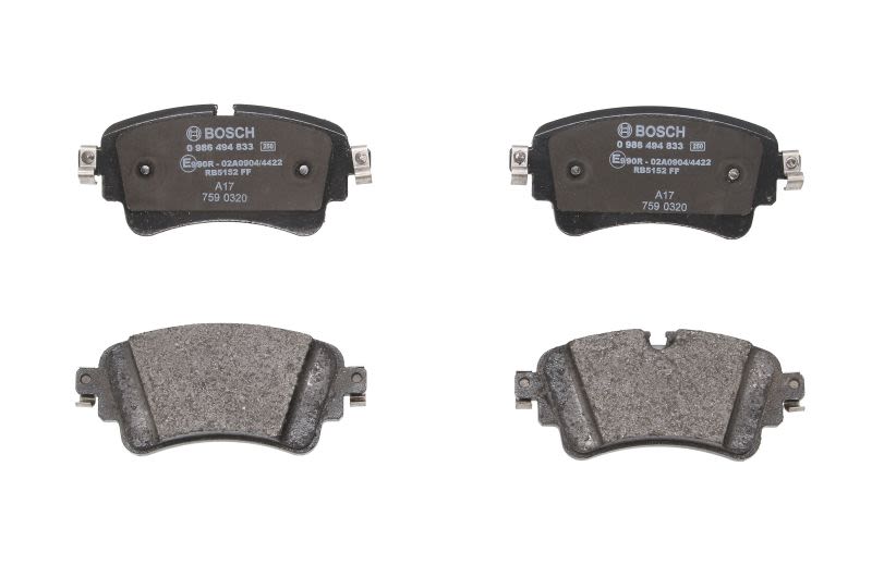 Pastillas de freno de disco BOSCH 0 986 494 833 para Audi A4 B9