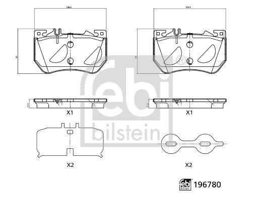 Pastillas de freno de disco FEBI 196780 para Mercedes-Benz Clase C (W206) 2021-