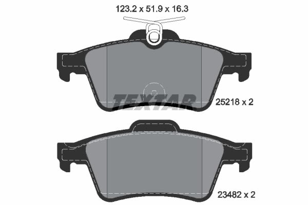 Pastillas de freno de disco TEXTAR 2521801 para Ford Focus IV