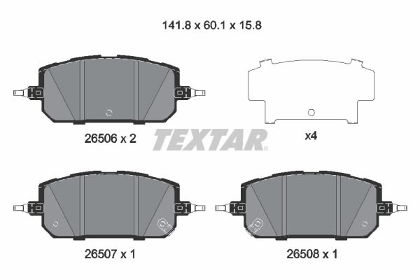 Pastillas de freno de disco TEXTAR 2650601 para Mazda MX-30