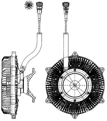 Embrague de ventilador de radiador MAHLE CFC 215 000P para Mercedes-Benz Atego 3