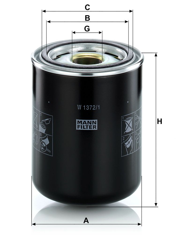 Filtro hidráulico MANN-FILTER W 1372/1 para Mercedes-Benz Citaro C