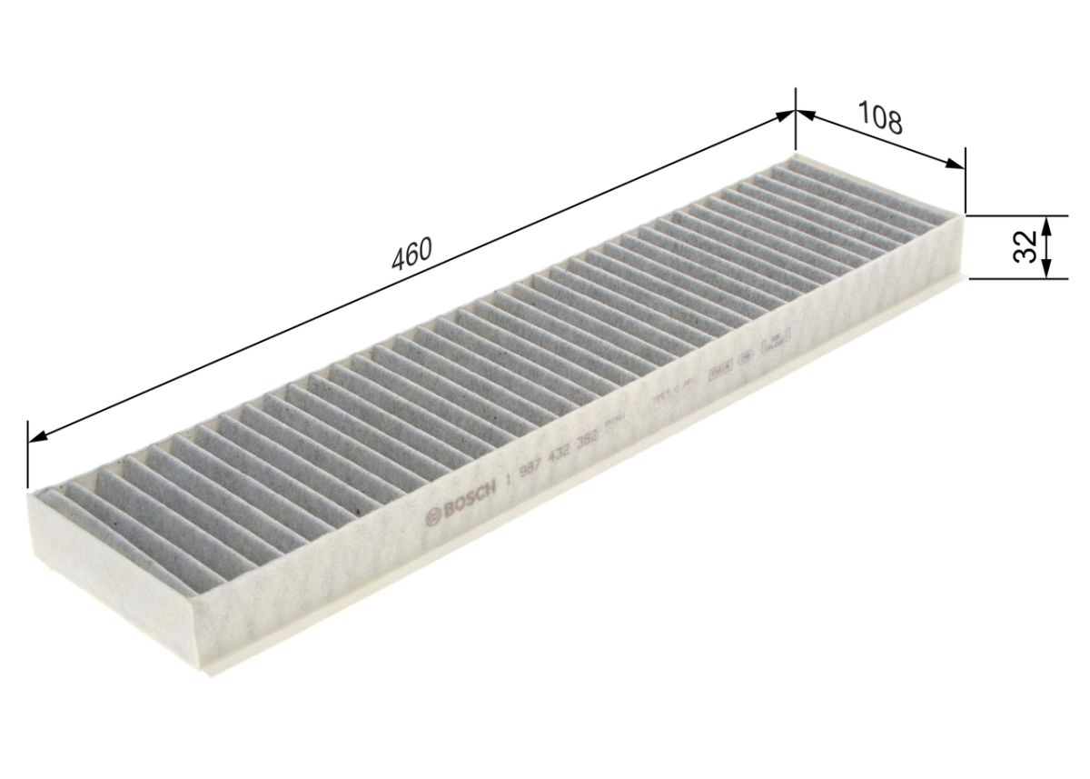 Filtro de aire de cabina BOSCH 1 987 432 382 para Mini (R52) 1.4/1.4D/1.6