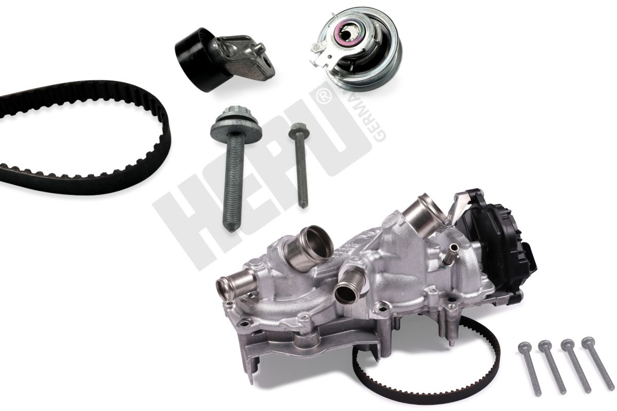 Kit de bomba de agua y correa de distribución HEPU PK55010 para Audi A3