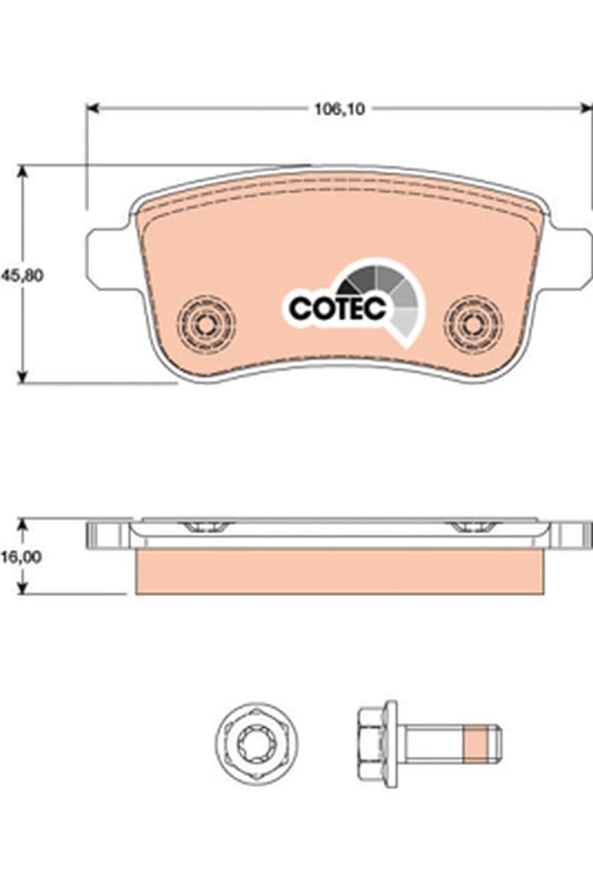 Pastillas de freno de disco TRW GDB1791 para Renault Clio V