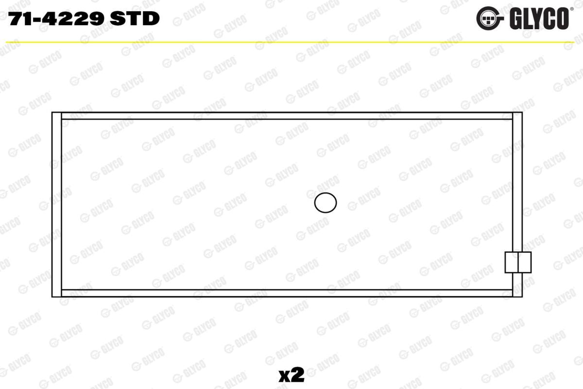 Metal de biela GLYCO 71-4229 STD para Fiat 466
