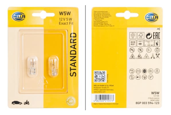 Ampolleta, luz de circulación diurna HELLA 8GP 003 594-123