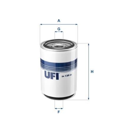 Filtro de combustible UFI 24.138.00 para Case IH 580 K