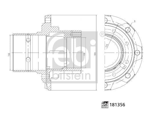 Masa de rueda FEBI 181356 para Mercedes-Benz Atego