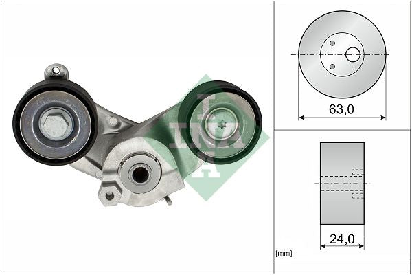 Palanca tensora de correa multicanal INA 534 0933 10 para Audi A6 C8