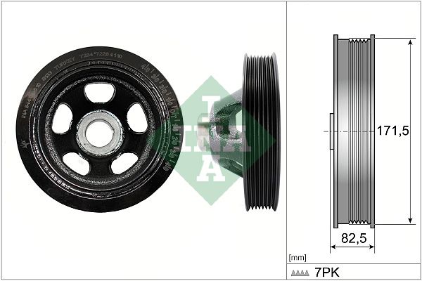 Polea de cigüeñal INA 544 0195 10 para Mercedes-Benz Clase C (CL203) 2001-2011