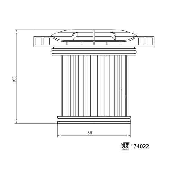 Filtro de transmisión automática FEBI 174022 para MAN TGS I