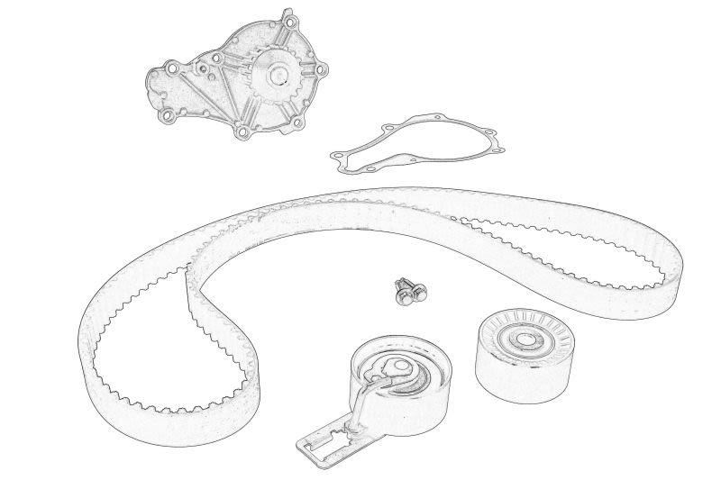 Kit de bomba de agua y correa de distribución OE PEUGEOT 1684448280 para Citroen C3 II
