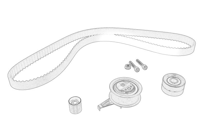 Kit de correa de distribución OE VW 05L 198 119A para Ford Transit Connect V761 2.0D/2.0DH/2.5D