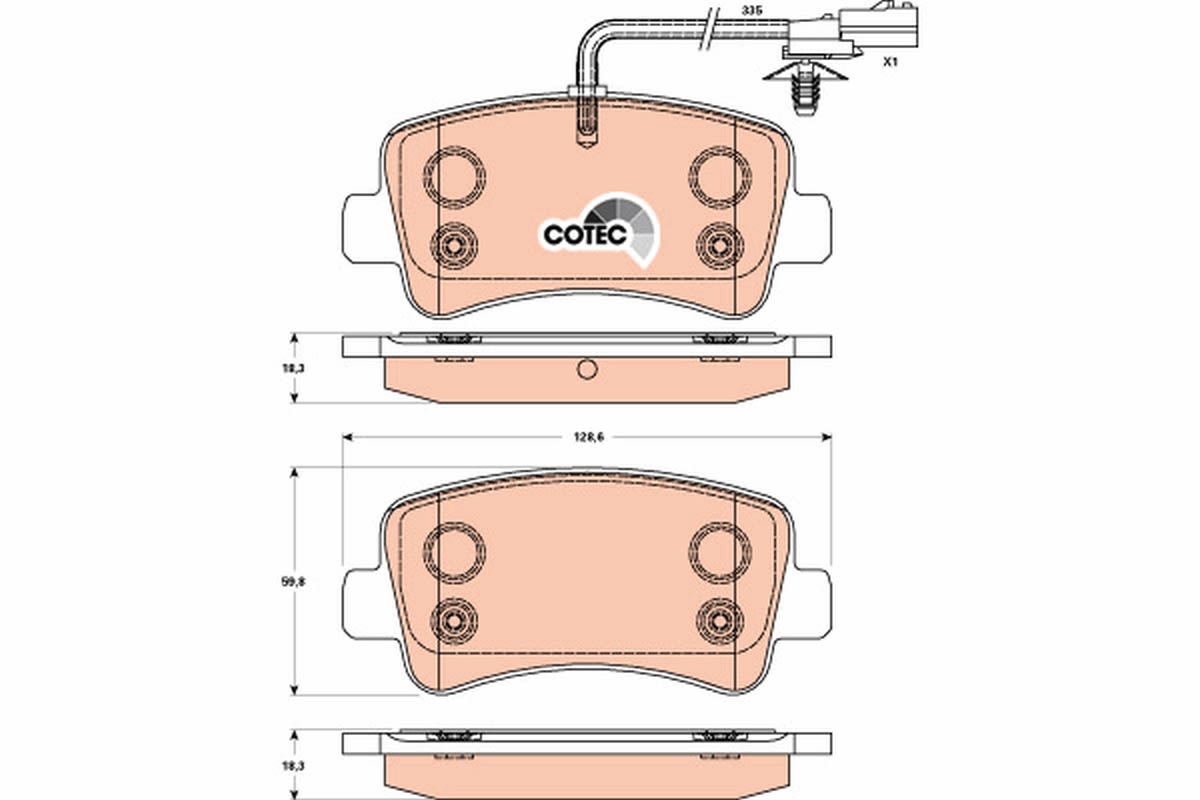 Pastillas de freno de disco TRW GDB1903 para Nissan NV400