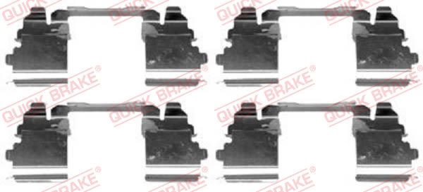 Kit de accesorios, pastilla de freno de disco QUICK BRAKE 109-1768 para Nissan Navara NP300