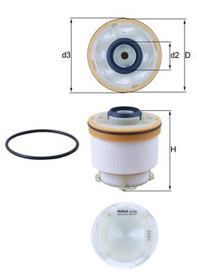 Filtro de combustible KNECHT KX 586D para Mitsubishi L200