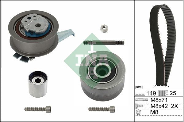 Kit de correa de distribución INA 530 0835 10 para Audi A3