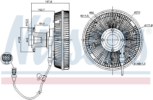 Embrague de ventilador de radiador NISSENS 86228 para MAN TGS I