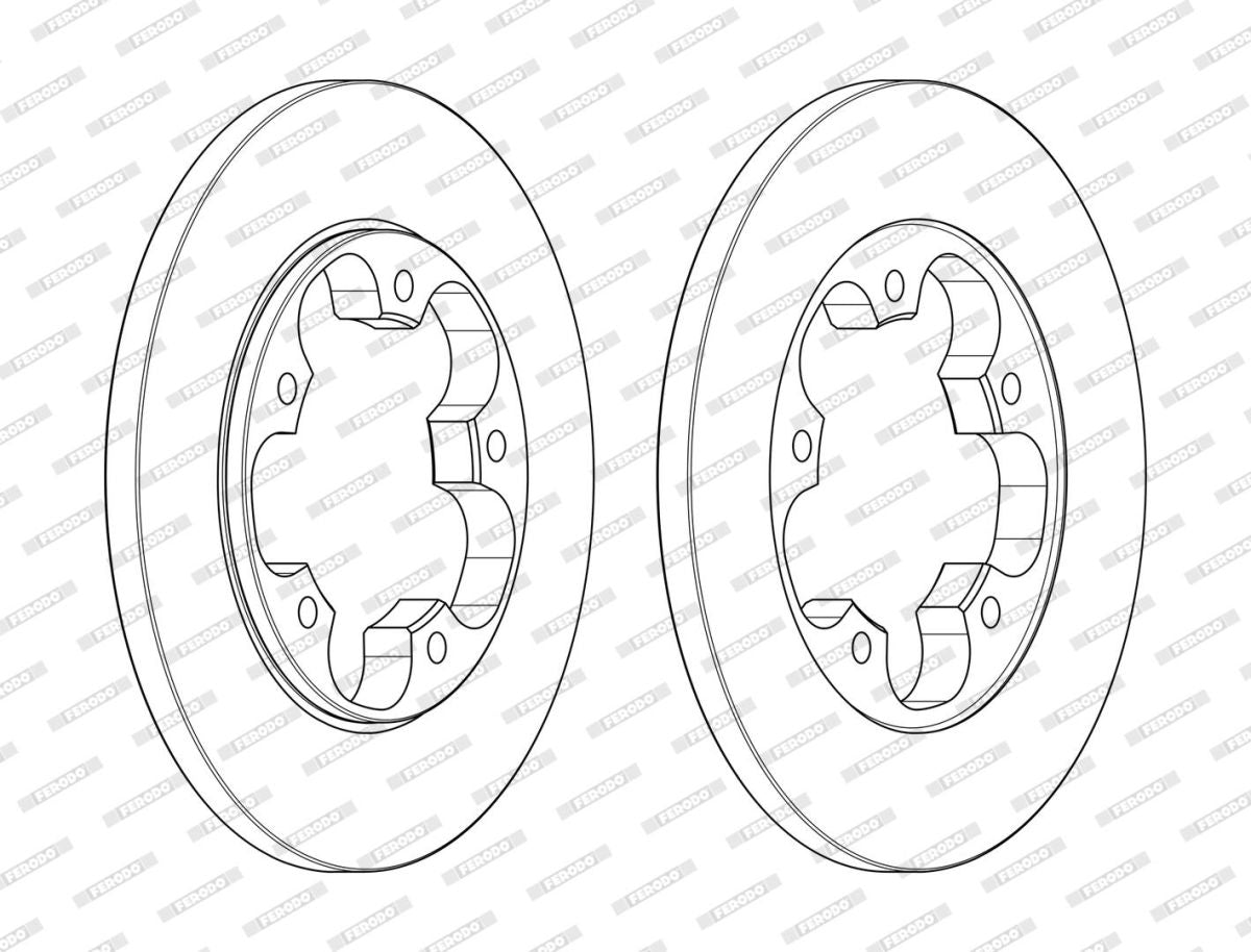 Disco de freno FERODO DDF2484C para Ford Transit V363 2.0D/2.0DH/2.2D
